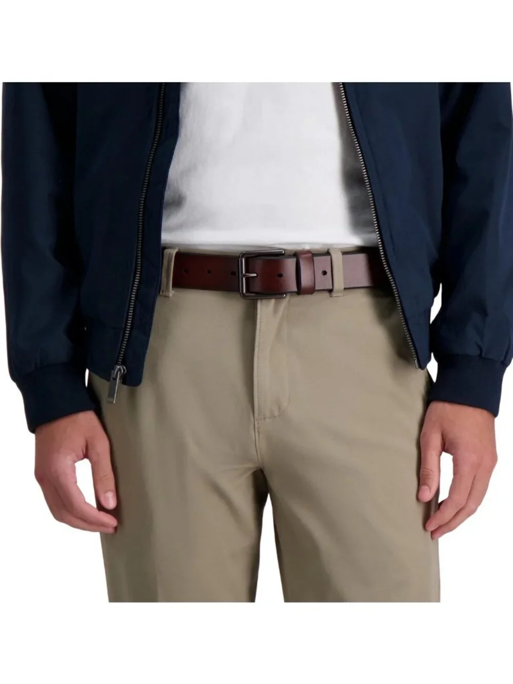 Men's Leather Casual Belt - Everyday Style, Regular & Big Tall Sizes, Versatile
